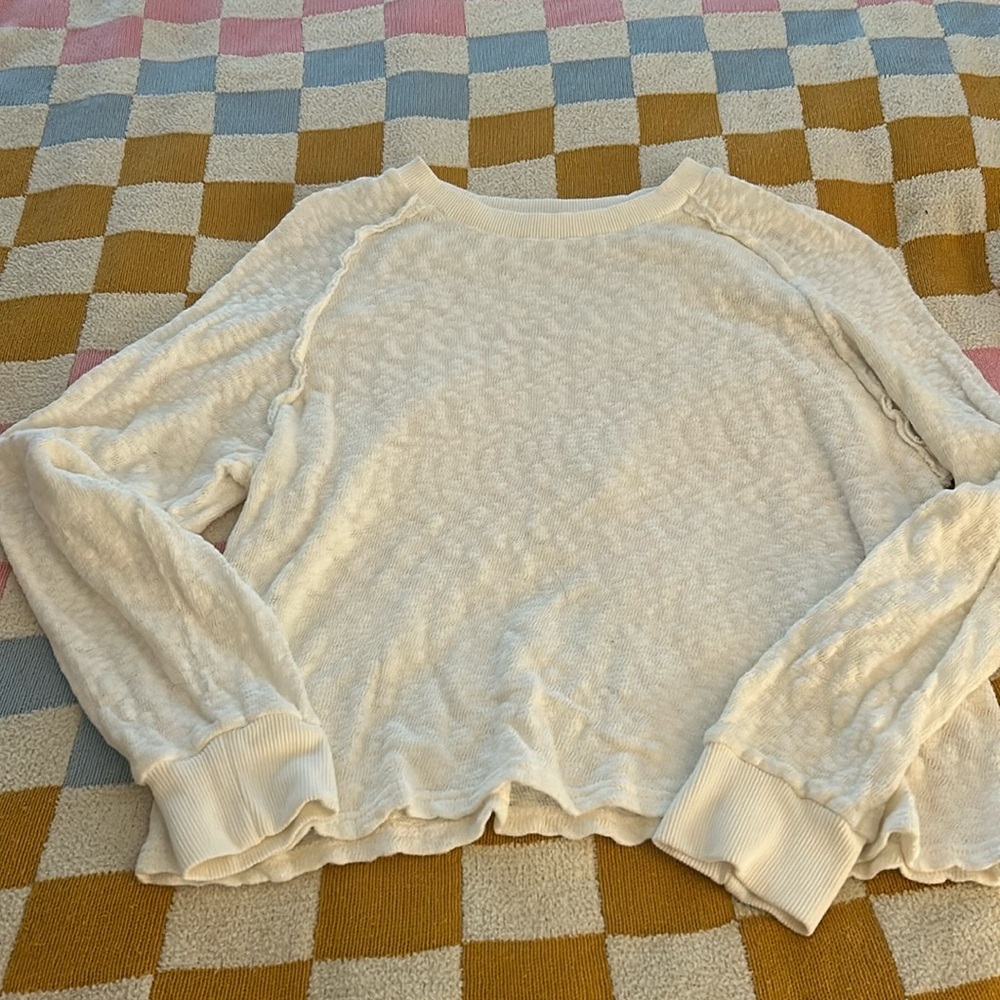 Pink Lily white lightweight sweater. Size S